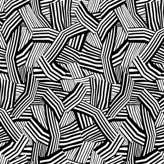 Hothouse Magic Geo Texture Black and White Chelsea DesignWorks Studio E Cotton Fabric