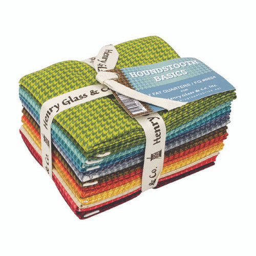 Houndstooth Basics Fat Quarters Bundle 18"x21" 17pcs Henry Glass Cotton Fabric