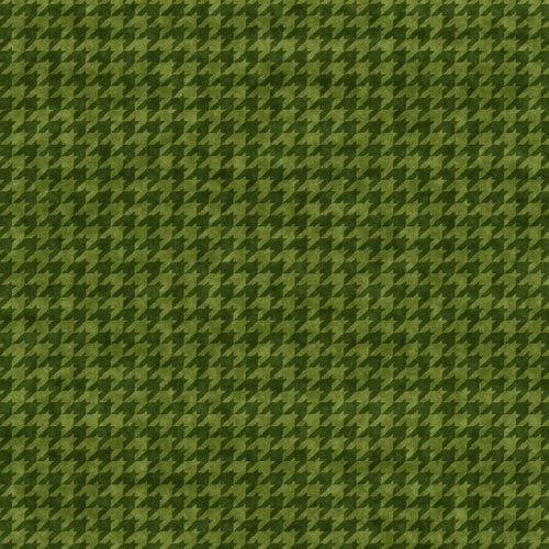 Houndstooth Basics Green Leanne Anderson Henry Glass Cotton Fabric HG-8624-66