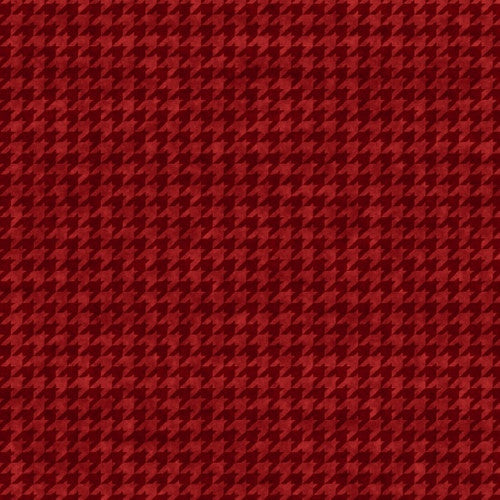 Houndstooth Basics Red Leanne Anderson Henry Glass Cotton Fabric HG-8624-88