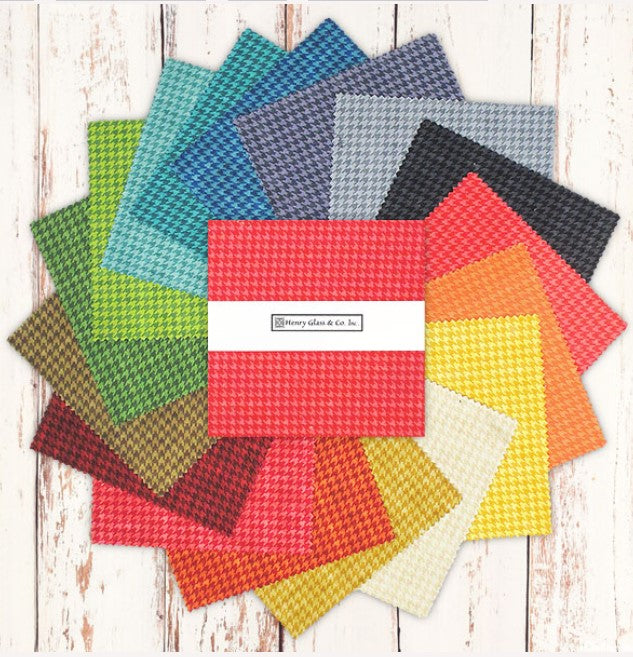 Houndstooth 5" Squares Henry Glass Cotton Fabric HG-5X5SQ.HOUNDSTOOTH