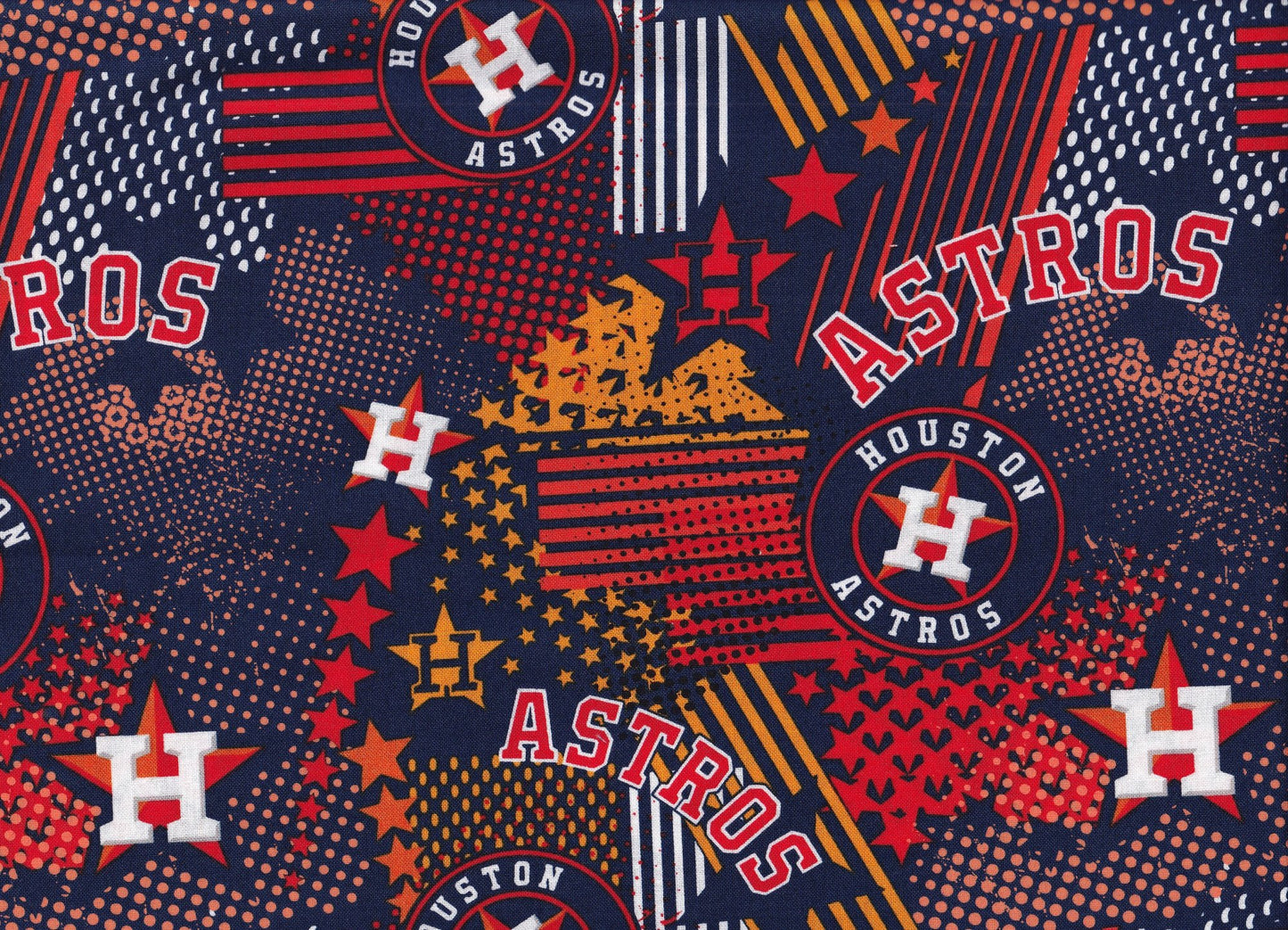 Houston Astros MLB Baseball Color Fabric Traditions Cotton Fabric