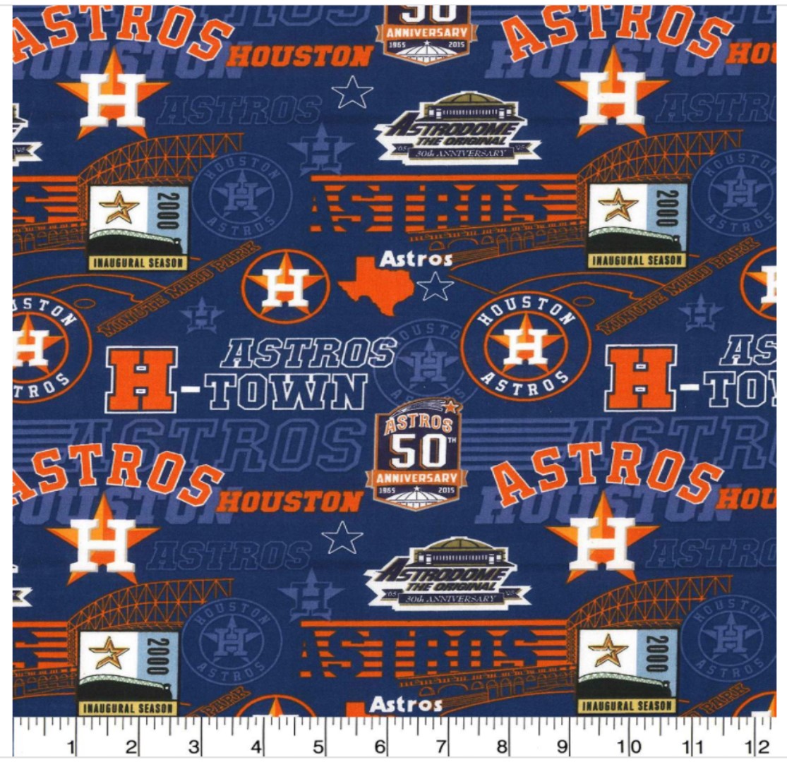 Houston Astros MLB Baseball Stadium Fabric Traditions Cotton Fabric