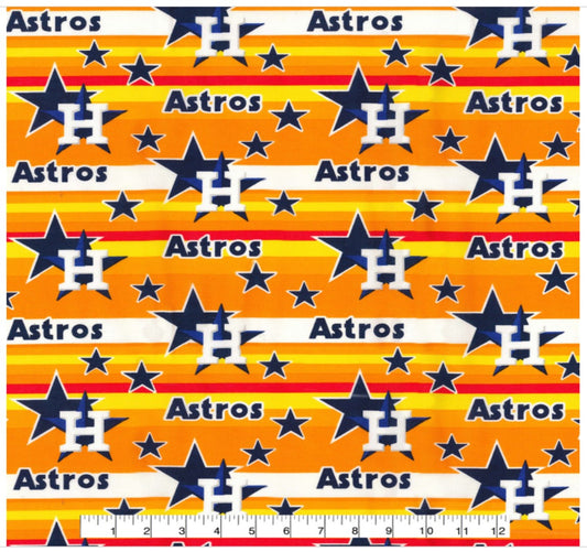 Houston Astros MLB Baseball Stripe Fabric Traditions Cotton Fabric