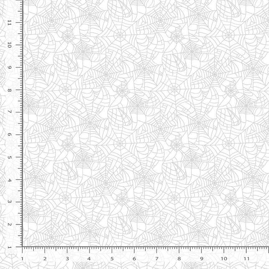 Hue Spider Webs White on White Timeless Treasures Cotton Fabric TT-HUE-C3914-WHITE