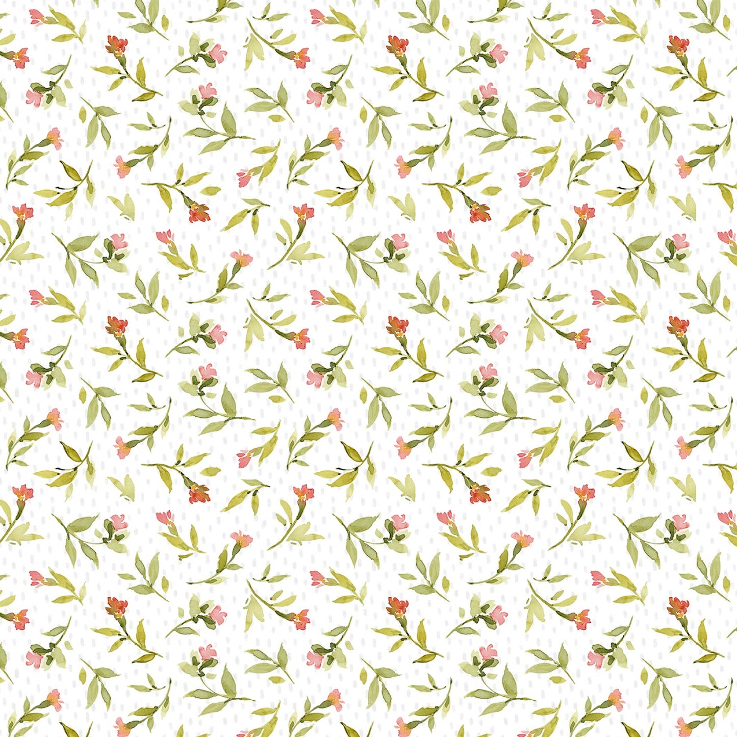 Hummingbird Floral Floral Toss White Susan Winget Wilmington Prints Cotton Fabric