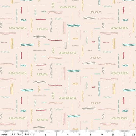 Hush Hush 4 In Stitches Beige Amber Elliot Riley Blake Designs Cotton Fabric
