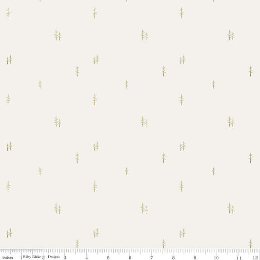 Hush Hush 4 Tree-mendous Cream Amber Elliot Riley Blake Designs Cotton Fabric