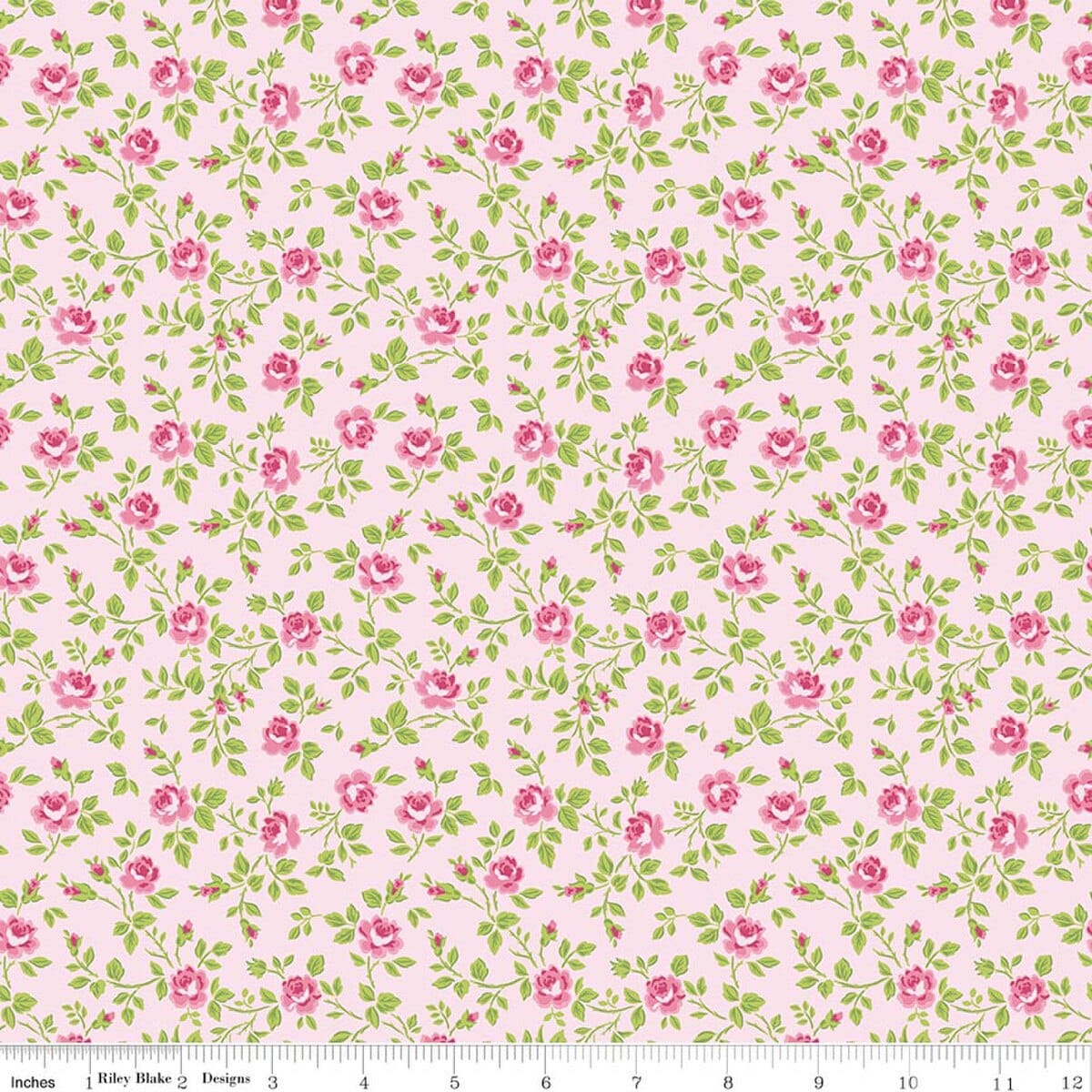 Hydrangeas the Garden Tossed Floral Pink Jennifer Bosworth Riley Blake Designs Cotton Fabric RB-C16832-PINK | US Fabric Shop