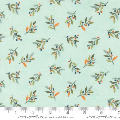 I Love Fall Most of All Berries Aqua Blue Deb Strain Moda Fabrics Cotton Fabric MD-56144-13