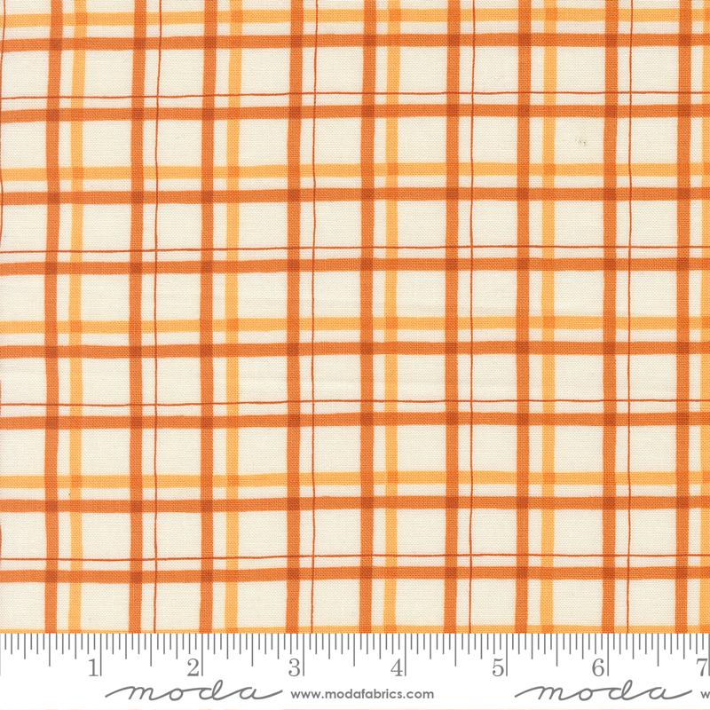 I Love Fall Most of All Plaid Pumpkin Orange Deb Strain Moda Fabrics Cotton Fabric MD-56145-22