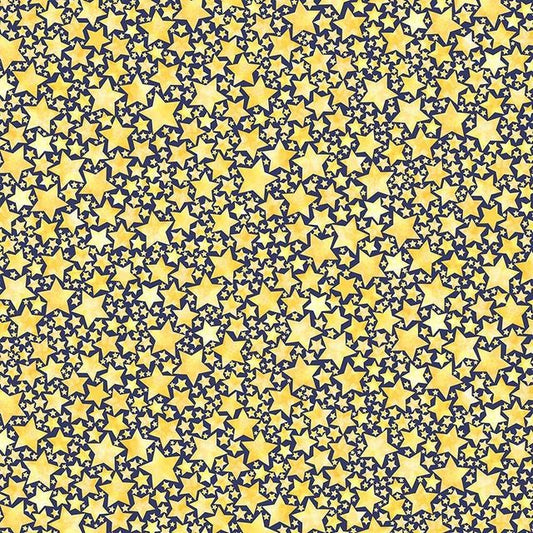 I love you to the Moon and Back Stars Yellow Timeless Treasures Cotton Fabric
