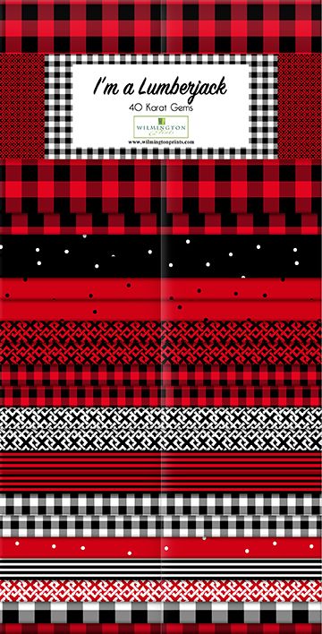 I'm a Lumberjack 2.5" Strips Karat Gems Wilmington Prints Cotton Fabric