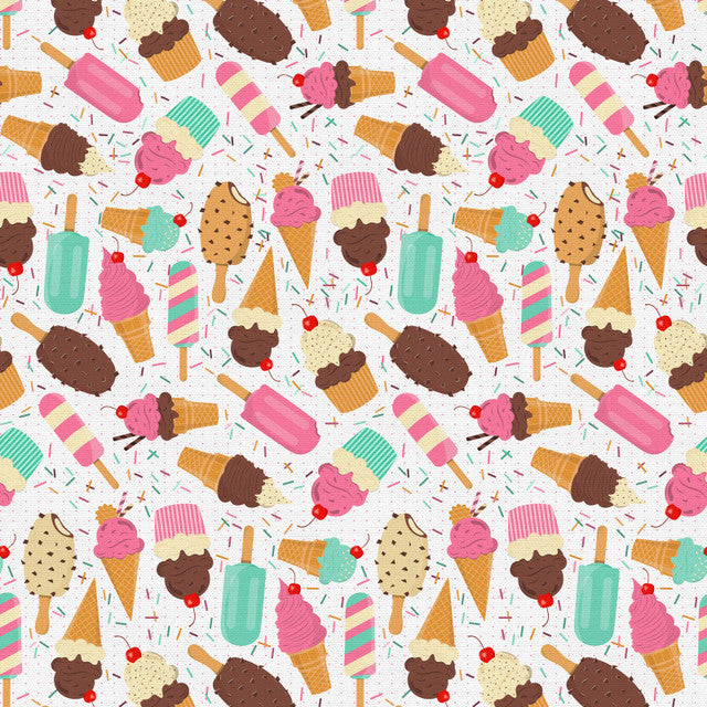 Ice Cream Dream Ice cream Toss Multi Paintbrush Studio Cotton Fabric PBS-120-25496