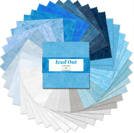 Iced Out 5" Squares Karat Gems 42 pcs Wilmington Prints Cotton Fabric WP-507-166-507