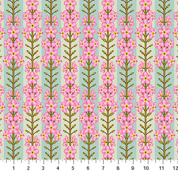 Iconic Forget-me-not Romance Light Green Anna Maria Parry Northcott Cotton Fabric NC-AMT125-20V | US Fabric Shop