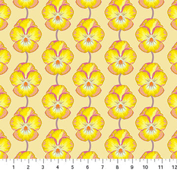 Iconic Pansy Lavender Anna Maria Parry Northcott Cotton Fabric NC-AMT124-52V
