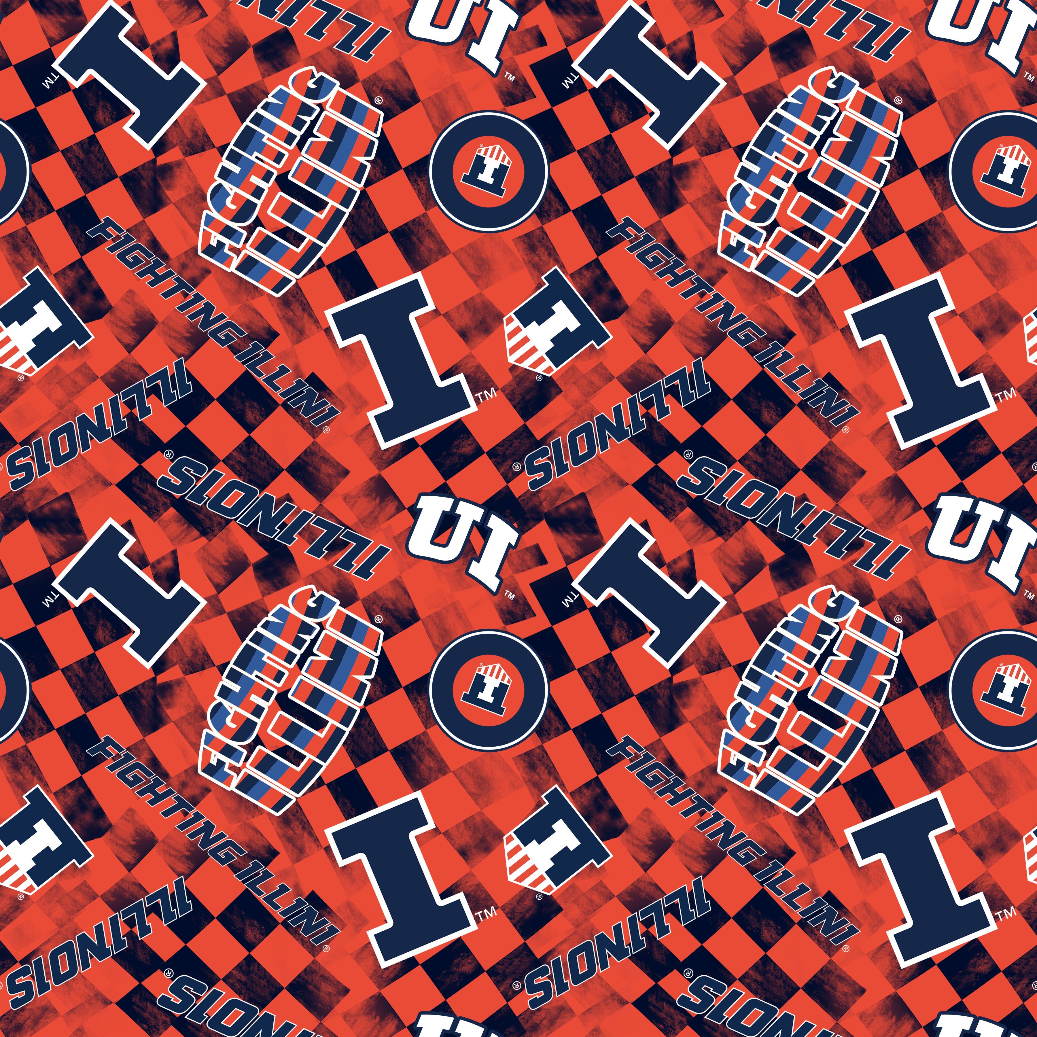 Illinois Fighting Illini NCAA College Checks Orange Sykel Enterprises ...