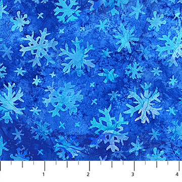 Illuminations Snowflakes Dark Blue Deborah Edwards and Melanie Samra Northcott Cotton Fabric