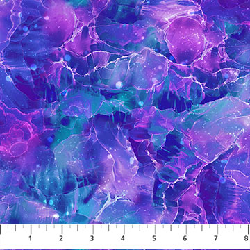 Illuminations Texture Magenta Purple Blue Deborah Edwards and Melanie Samra Northcott Cotton Fabric