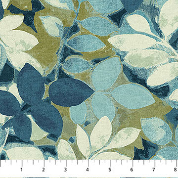 Imprint FLANNEL Walnut Leaves Green Multi Northcott Cotton FLANNEL Fabric NC-F29212-76