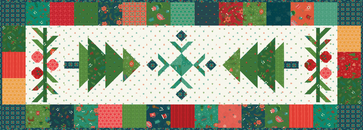 In from the Cold Under the Pines Runner Boxed Kit 22.25"x62.25" Heather Peterson Riley Blake Designs