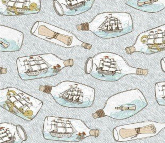 In Deep Ship Gray Quilting Treasures Cotton Fabric