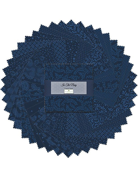 In The Navy 5" Squares Karat Gems 42pcs Wilmington Prints Cotton Fabric WP-507-31-507 REVISED 2-24-20