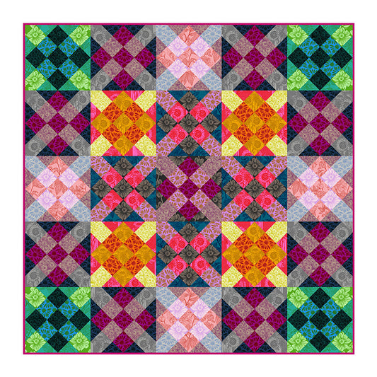 Indelible Digital Quilt Tops Anna Maria Parry Northcott Fabric NC-PTNAMT011