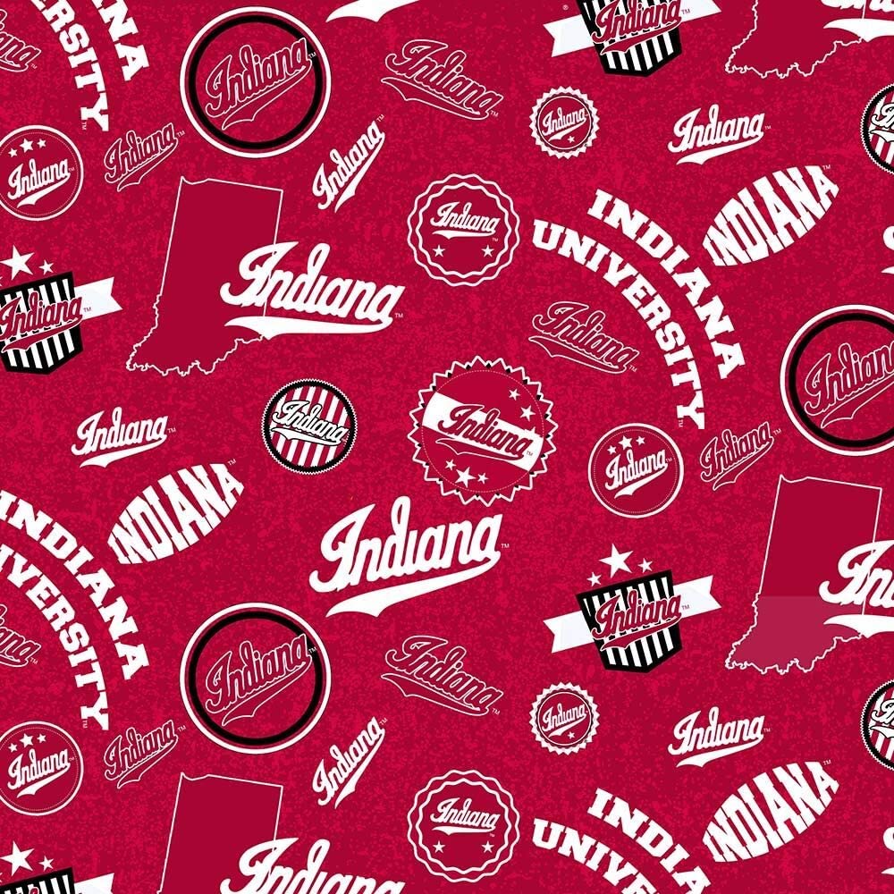 Indiana Hoosiers NCAA College Home State Sykel Cotton Fabric