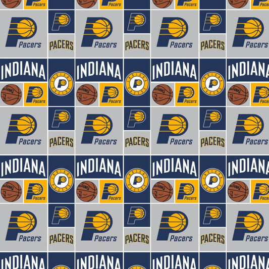 Indiana Pacers NBA Backetball Patch Camelot Cotton Fabric