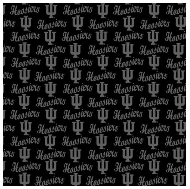 Indiana Hoosiers NCAA College Black on Black Mini Pigment Print Sykel Enterprises Cotton Fabric IND-1393-BL