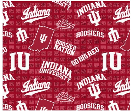 Indiana Hoosiers JERSEY KNIT NCAA College Sykel Enterprises Polyester Spandex Fabric IND-1401