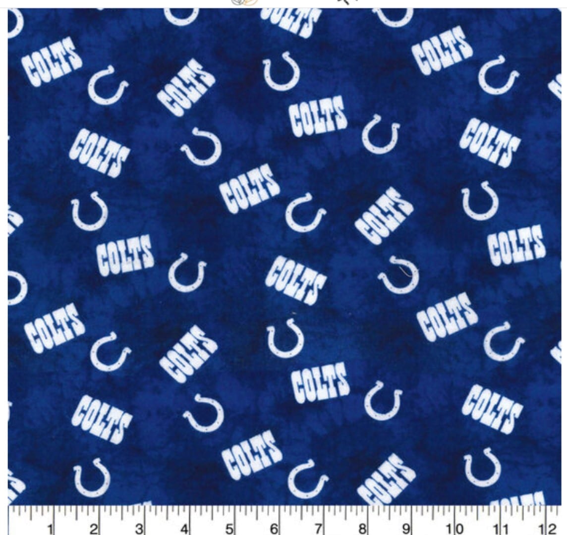 Indianapolis Colts NFL Tie Dye FLANNEL inches Cotton FLANNEL Fabric