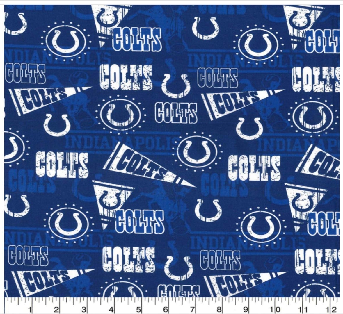 Indianapolis Colts NFL Football Retro Cotton Fabric