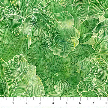 Infatuation Iris Texture Green Deborah Edwards and Melanie Samra Northcott Cotton Fabric NC-DP28615-76
