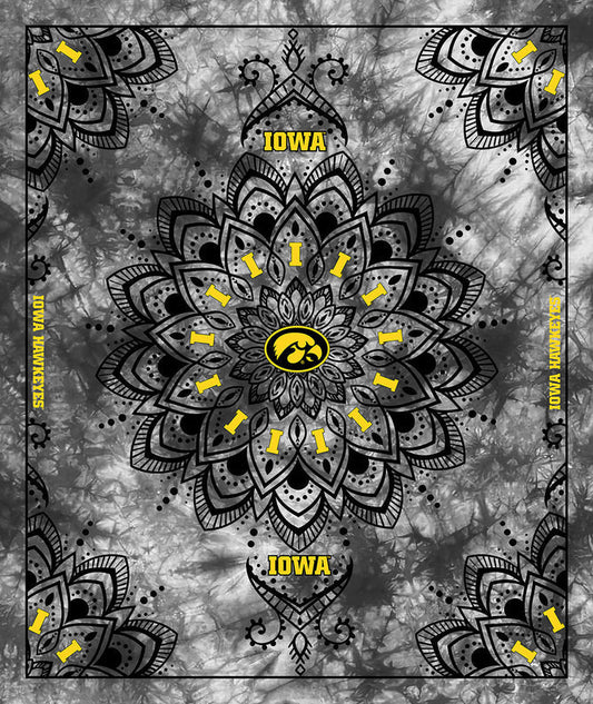 Iowa Hawkeyes NCAA Collegiate Tapestry Finished Panel 48''x56'' Red Sykel Polyester Minky Fabric SYK-IA-1360