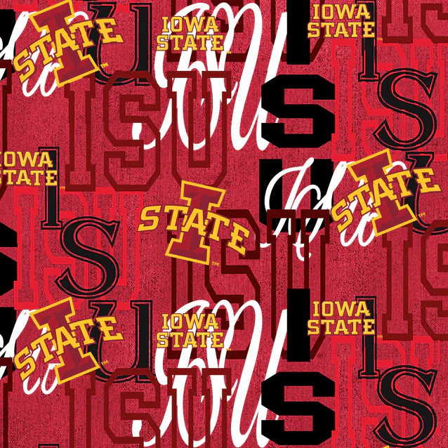 Iowa State Cyclones NCAA College Letters Sykel Cotton Fabric SYK-ISU-1 ...