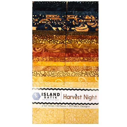 Harvest Night 2.5" Strips Island Batik Cotton Fabric