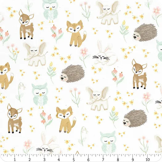 It's a Girl Main Yardage White Echo Park Riley Blake Designs Cotton Fabric