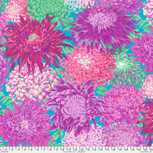 Japanese Chrysanthemum 108" Wideback Magenta Philip Jacobs Classics Kaffe Fassett Collective Free Spirit Cotton Fabric FS-QBPJ003.MAGENTA
