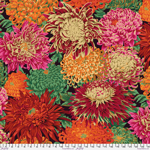 Japanese Chrysanthemum Red Philip Jacobs Classics Kaffe Fassett Collective Free Spirit Cotton Fabric FS-PJ41.REDXX