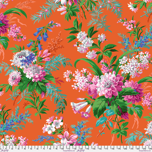 Jardin Orange August 2026 Kaffe Fassett Collective Free Spirit Cotton Fabric FS-PWPJ141.ORANGE