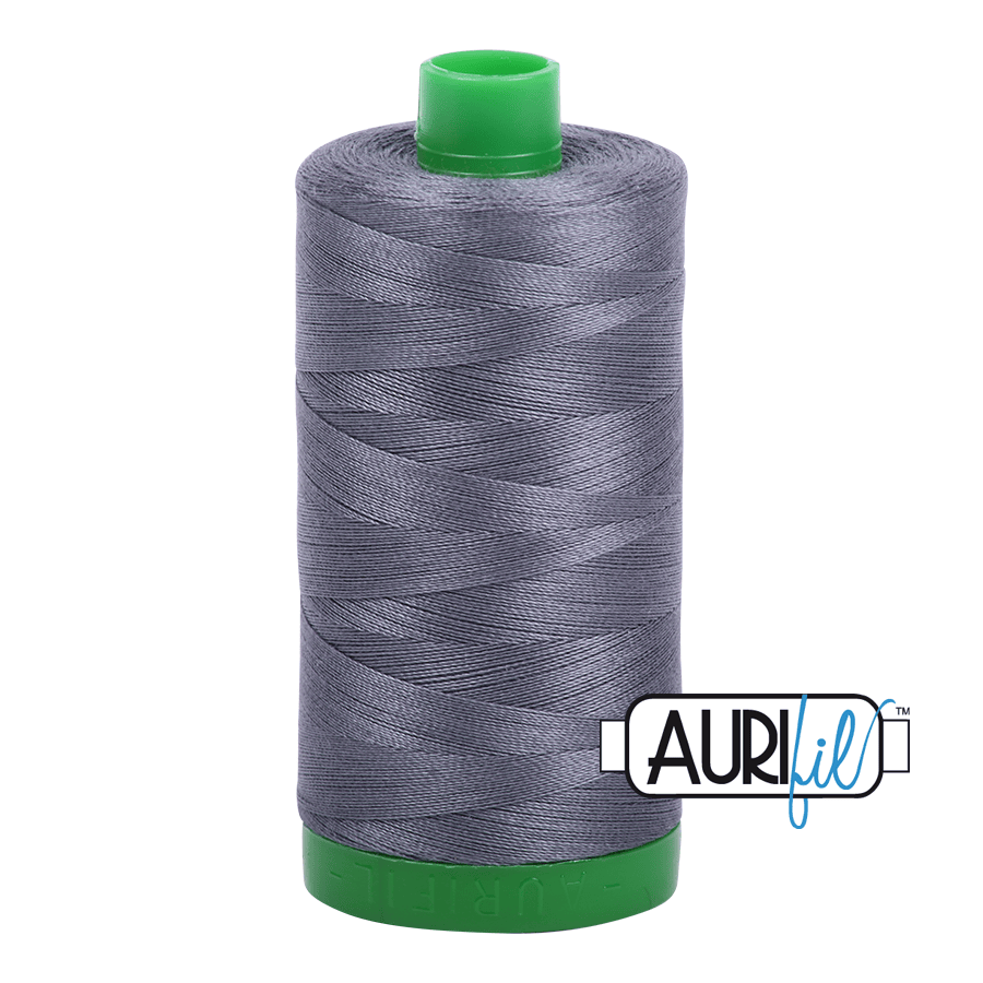 Jedi Grey 40 wt 1094 yd Large Spool Aurifil Cotton Quilting Thread AF-MK40SC6-6736