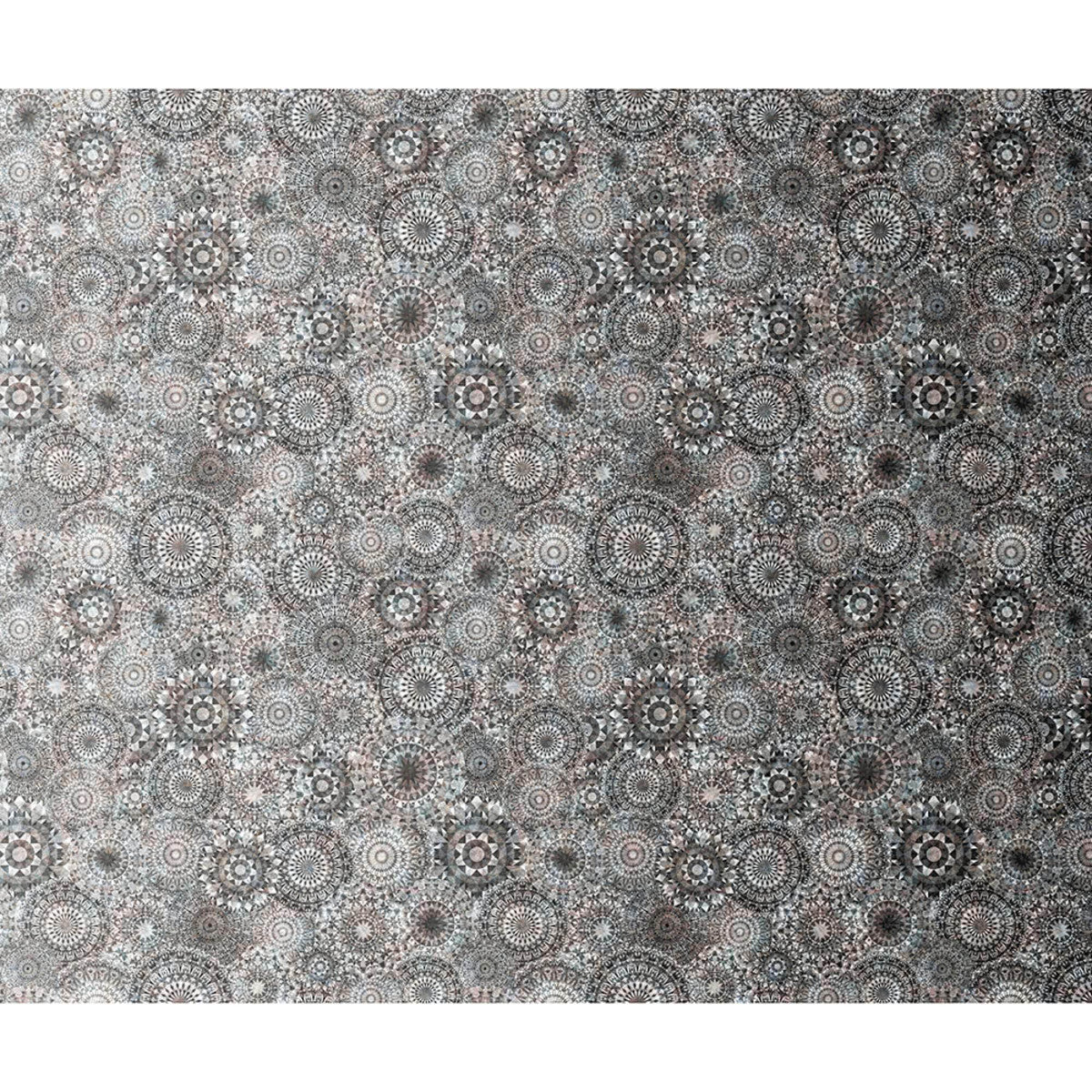 Jewelscape Kaleidoscope Medallion Ombre Grey Dan Morris Quilting Treasures Cotton Fabric