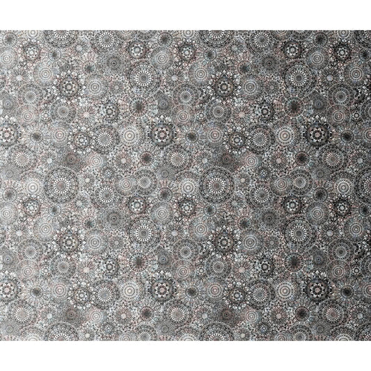 Jewelscape Kaleidoscope Medallion Ombre Grey Dan Morris Quilting Treasures Cotton Fabric