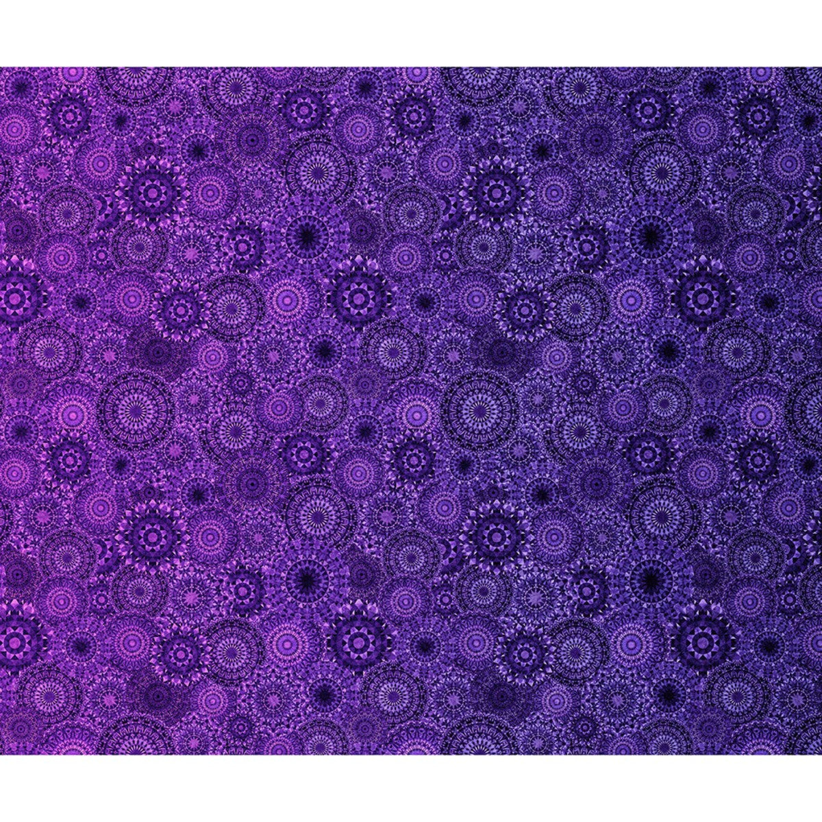 Jewelscape Kaleidoscope Medallion Ombre Purple Dan Morris Quilting Treasures Cotton Fabric