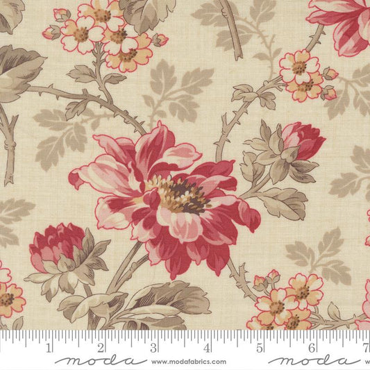 Joie De Vivre Angelique Florals Pearl French General Moda Cotton Fabric MD-13980-11