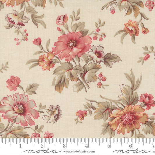 Joie De Vivre Cosmos Florals Pearl French General Moda Cotton Fabric MD-13981-11