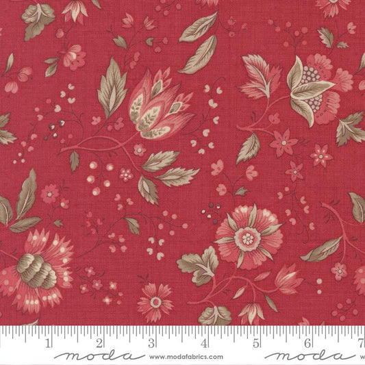 Joie De Vivre Rural Jardin Florals Rouge French General Moda Cotton Fabric MD-13982-13